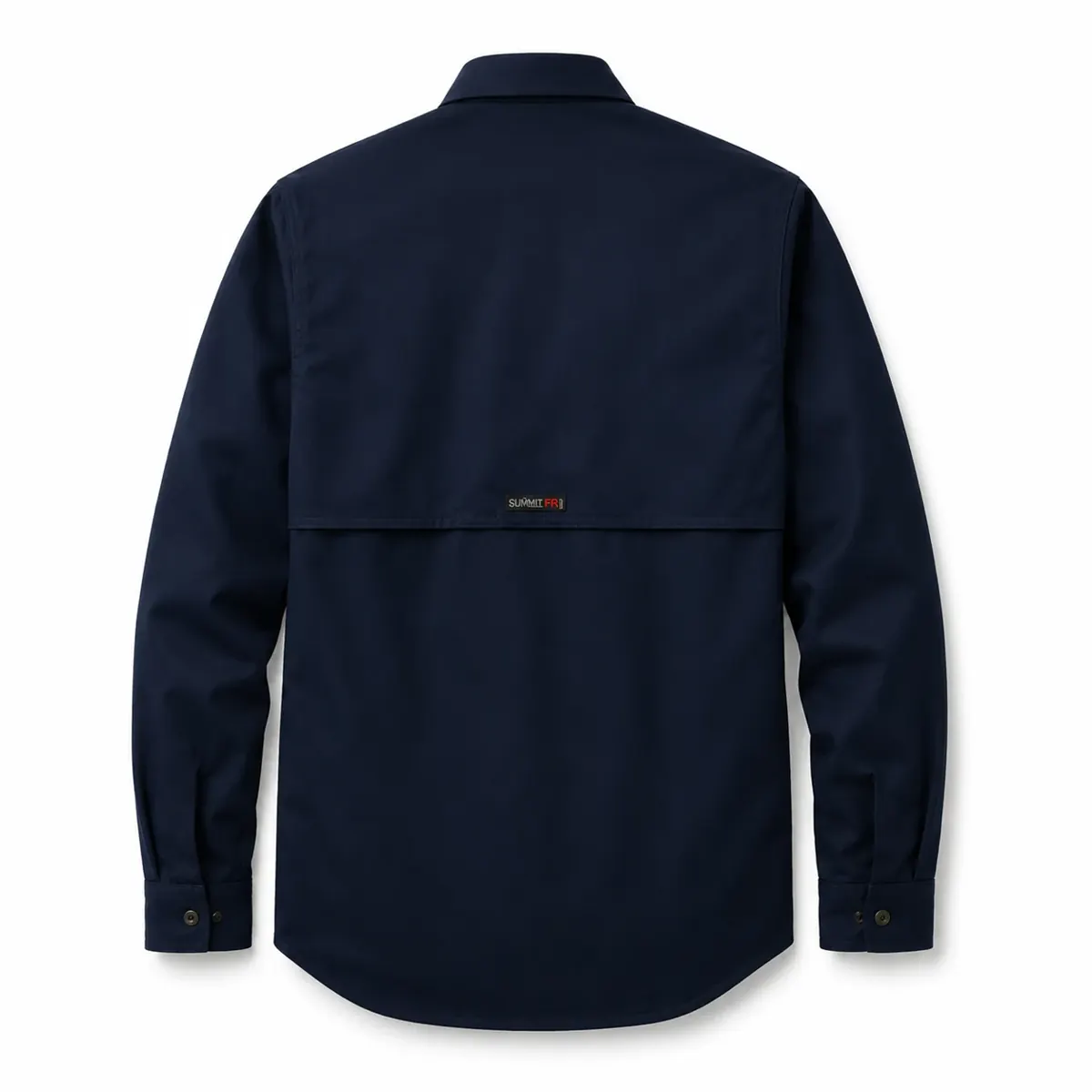 Summit Breeze® FR Triple Vented Cotton Shirt — Navy — Back