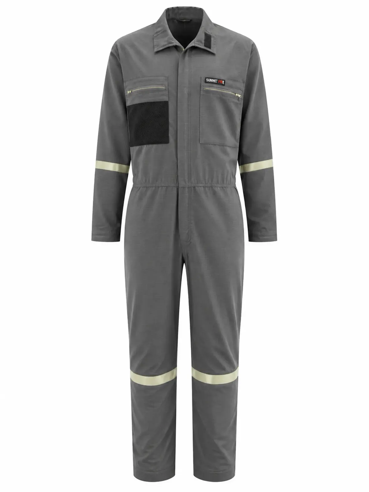 Summit Performance® FR Deluxe Coverall — Inherent Blend, Gray — front view