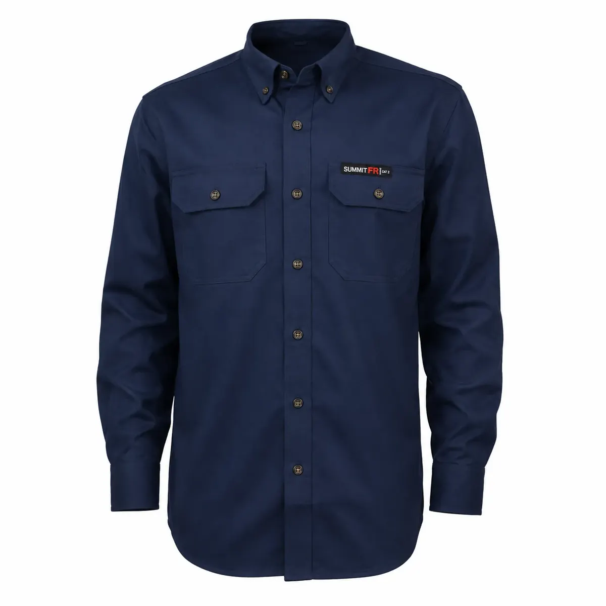 Summit Performance® FR 100% Cotton Shirt — Navy — front view