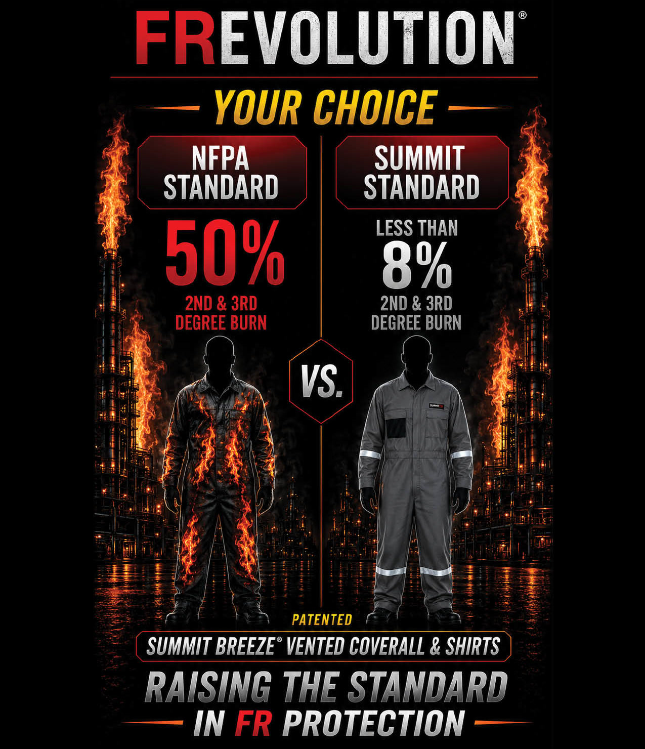 Summit FR Evolution comparison between NFPA standard and Summit standard