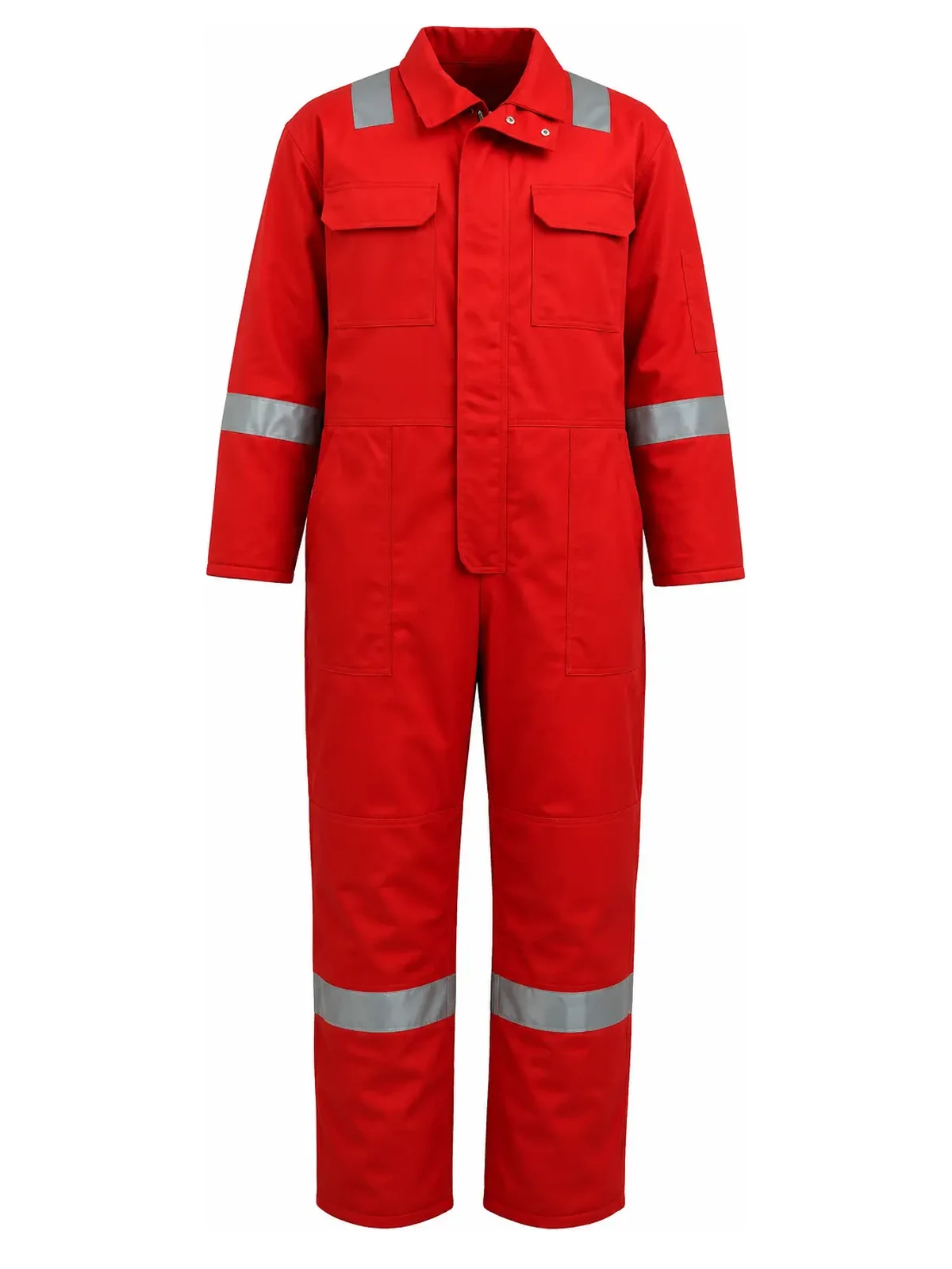 Summit Insulated Water/Wind Proof Coverall With Silver Reflective Tape — front view