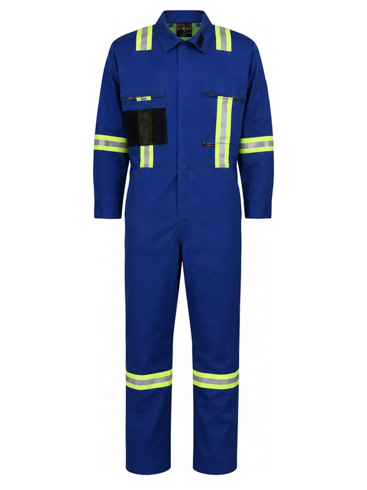 Summit Breeze® FR Triple Vented Coverall — 7 oz. 100% FR Cotton, Silver Reflective Tape, Royal Blue